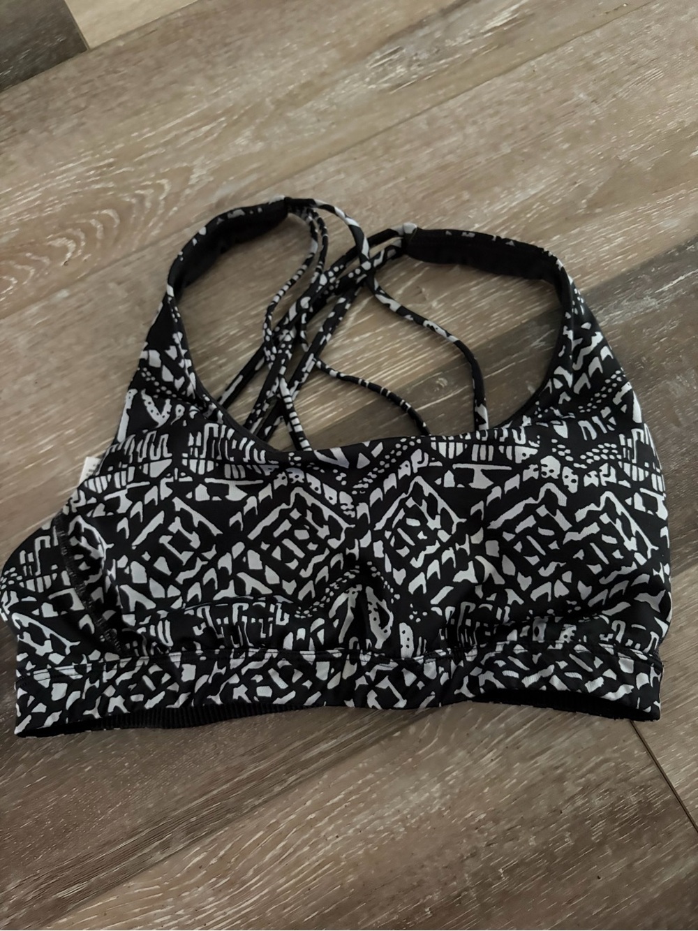 Victoria's Secret Black & White Strappy Sports Bra